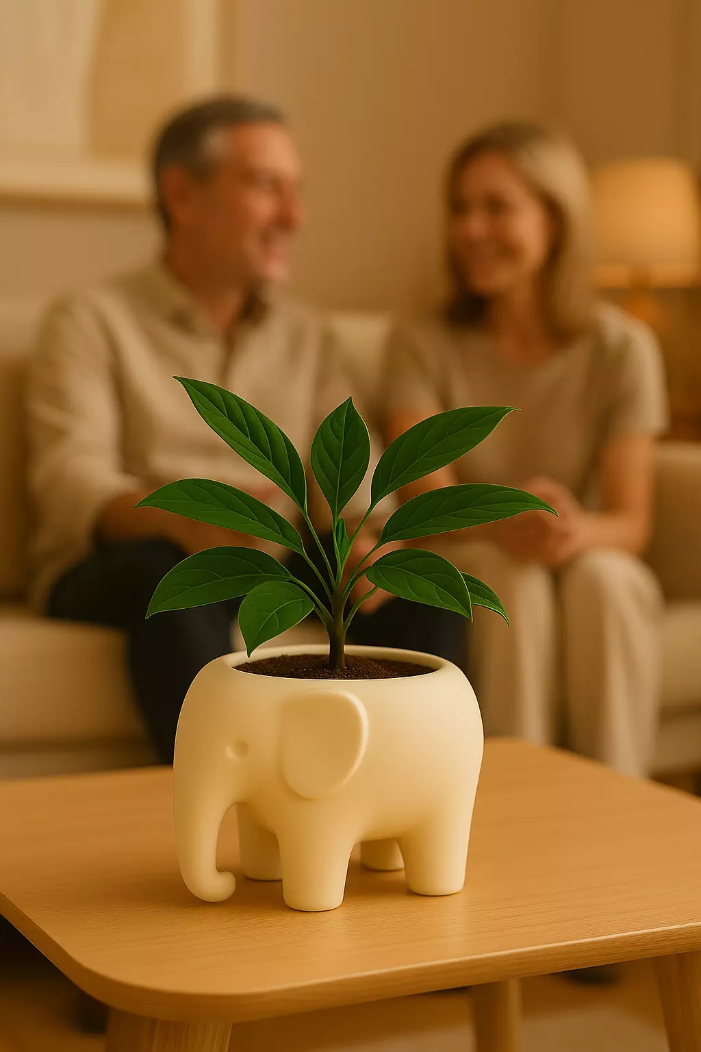 Elephant Planter STL File Cute 3D Printable Pot  3D print model_2
