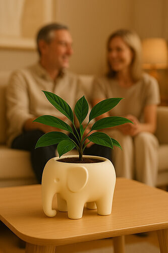 Elephant Planter STL File Cute 3D Printable Pot  3D print model