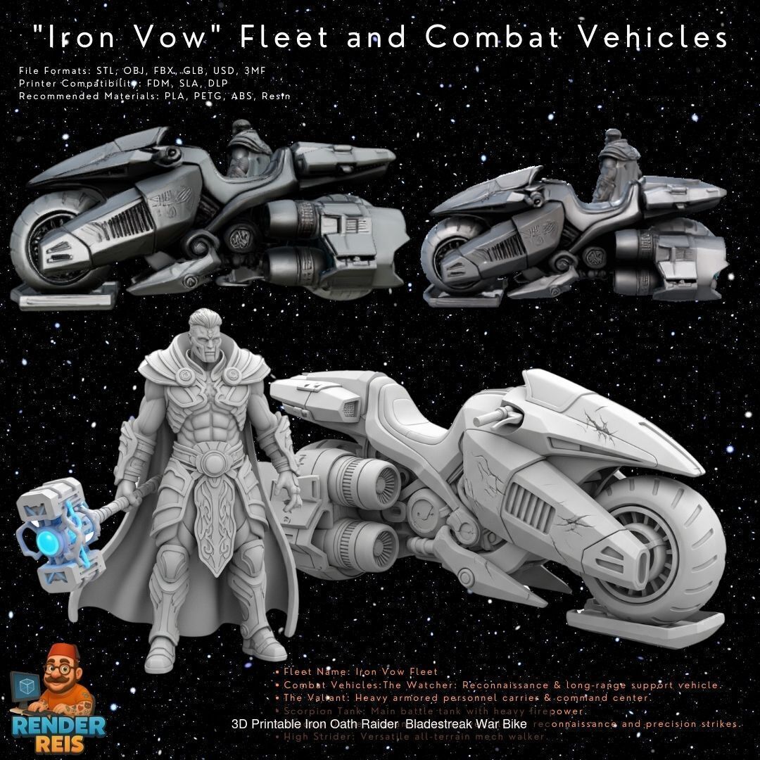 Iron Vow Fleet  Combat Vehicles 17 Model 3D Printable Collection _3