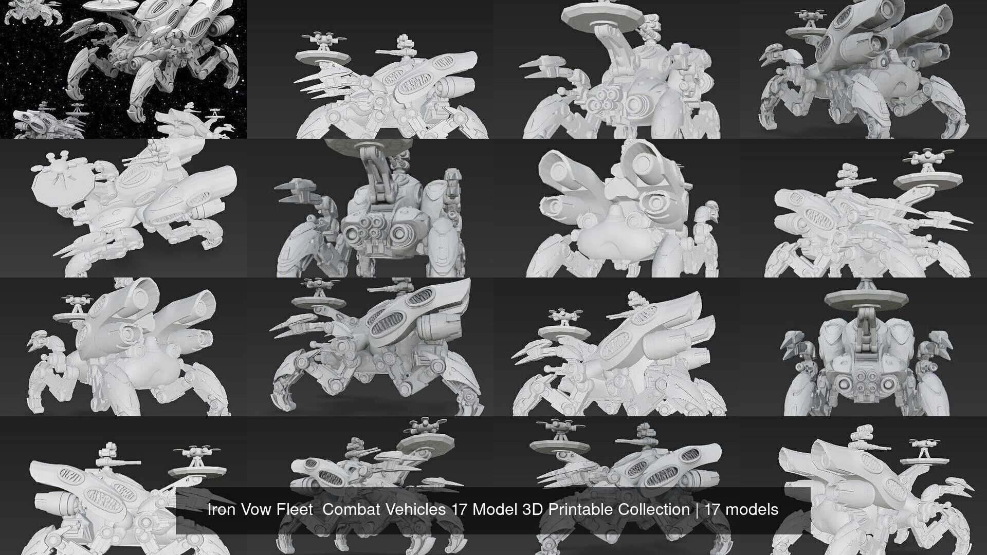 Iron Vow Fleet  Combat Vehicles 17 Model 3D Printable Collection _5