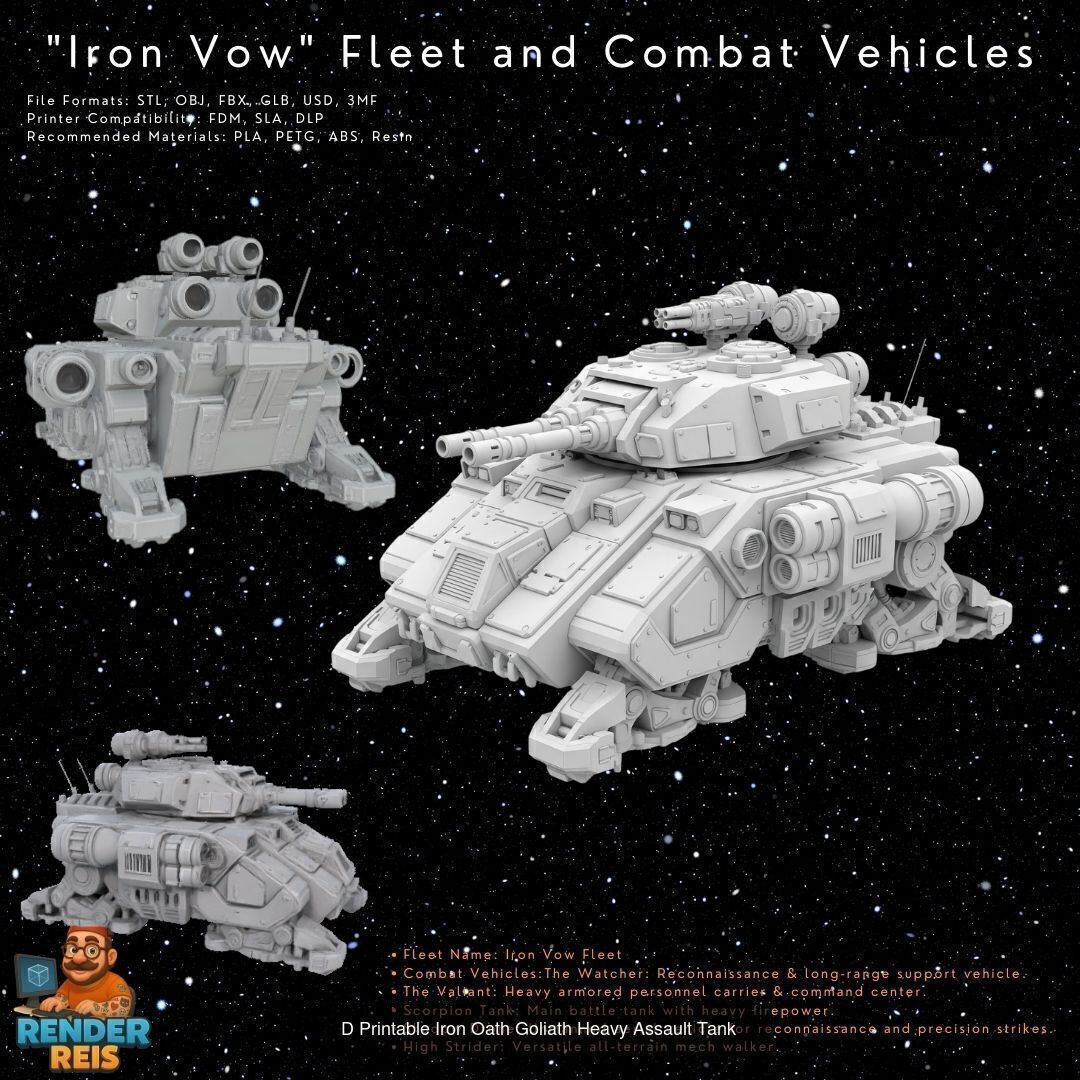 Iron Vow Fleet  Combat Vehicles 17 Model 3D Printable Collection _13