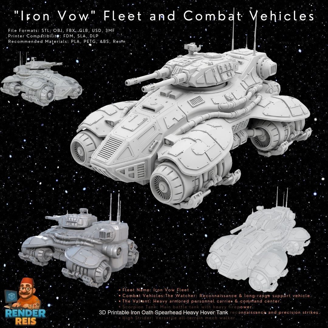 Iron Vow Fleet  Combat Vehicles 17 Model 3D Printable Collection _18