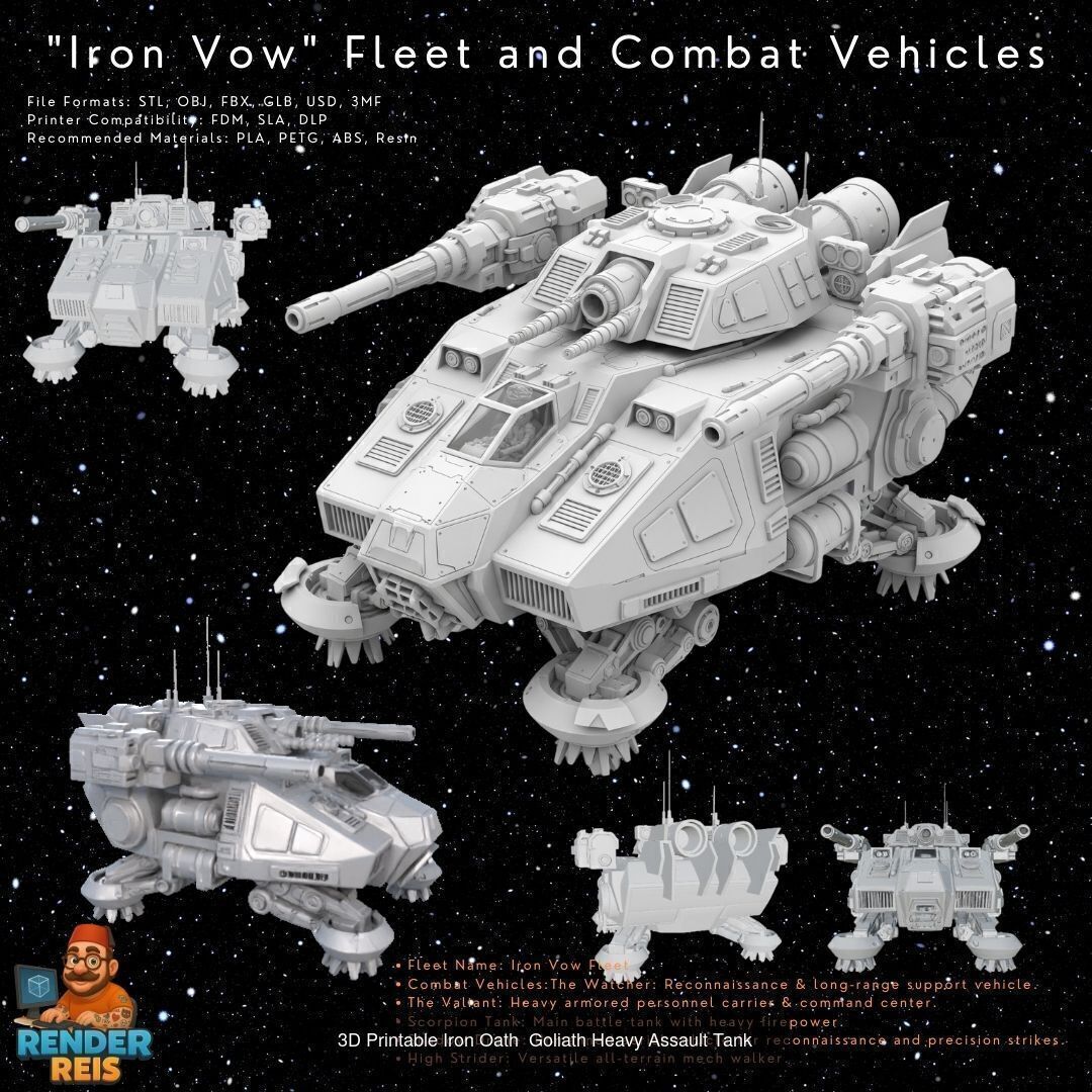 Iron Vow Fleet  Combat Vehicles 17 Model 3D Printable Collection _6