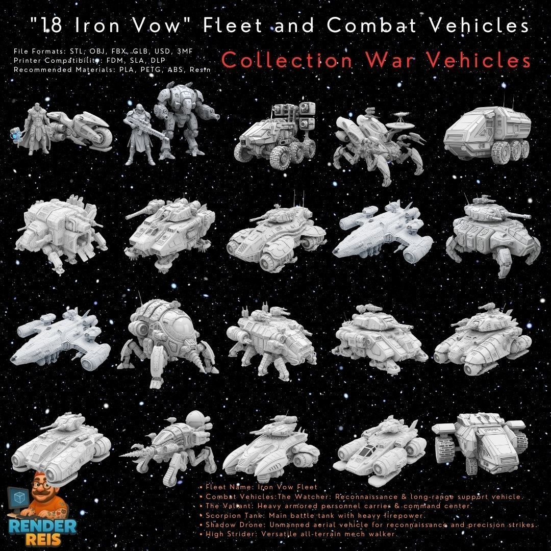 Iron Vow Fleet  Combat Vehicles 17 Model 3D Printable Collection _22