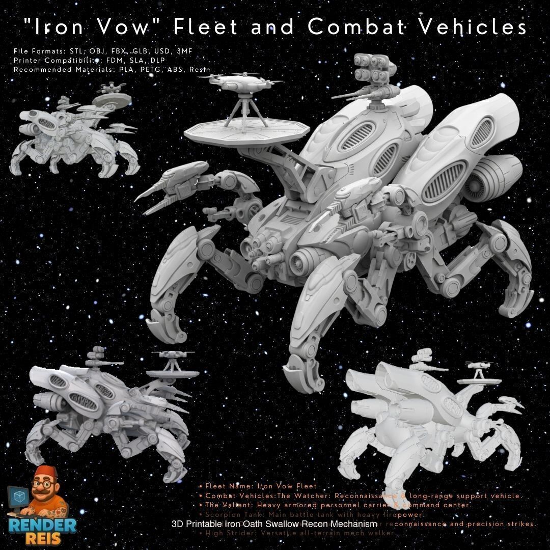Iron Vow Fleet  Combat Vehicles 17 Model 3D Printable Collection _17