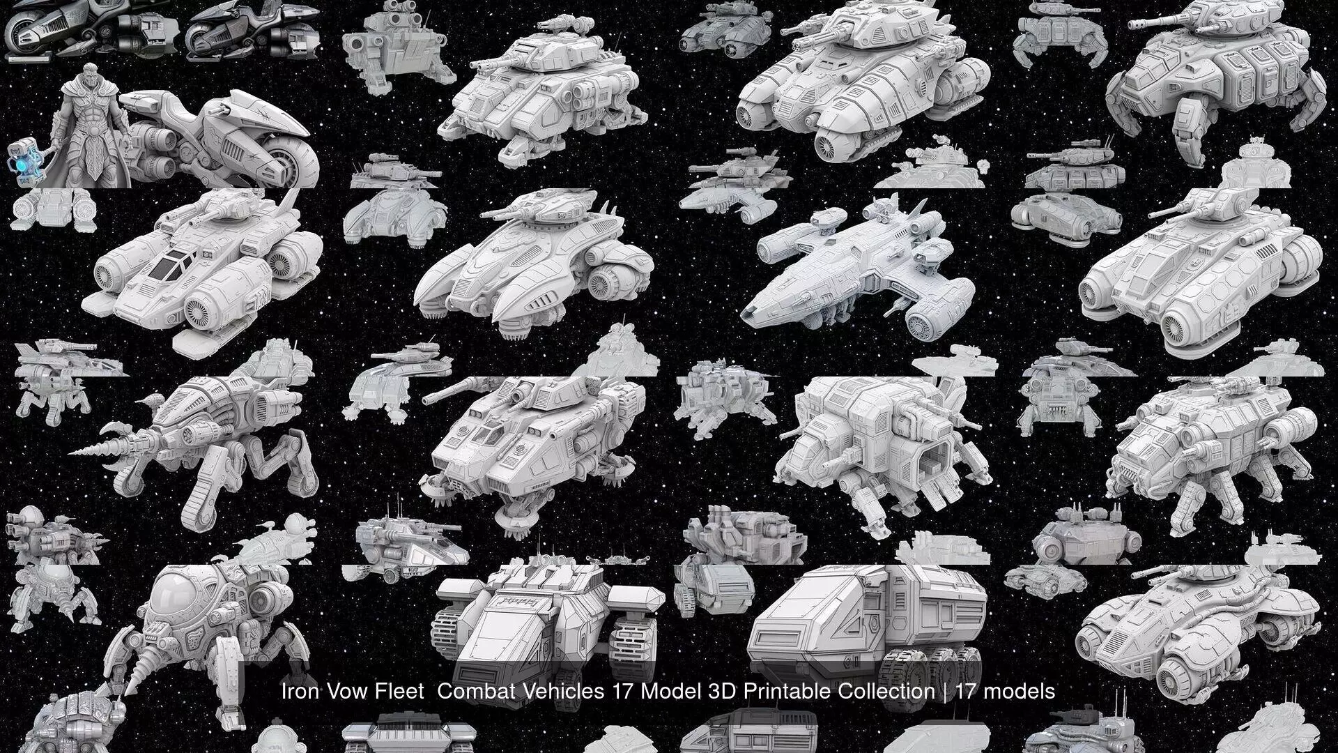 Iron Vow Fleet  Combat Vehicles 17 Model 3D Printable Collection _2