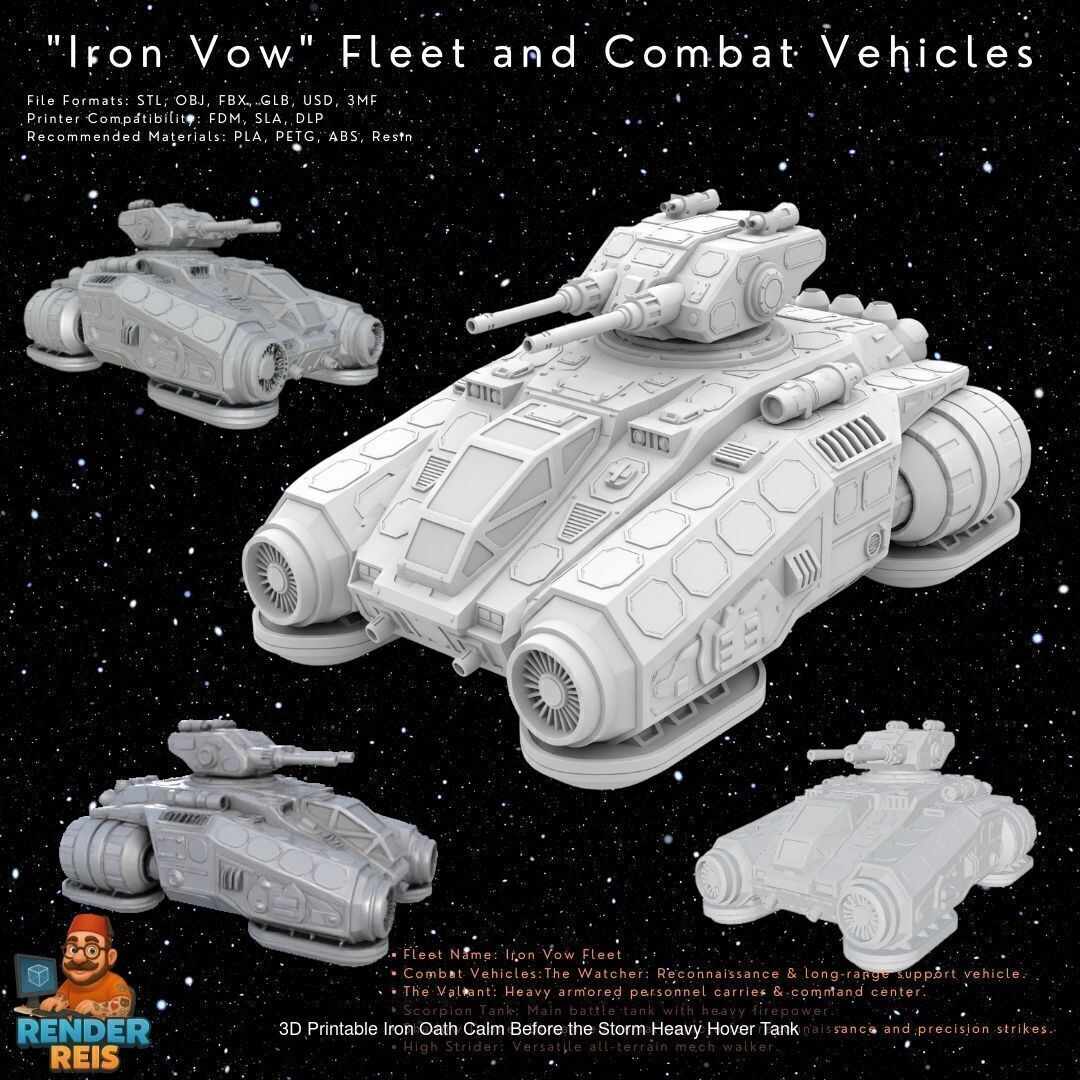 Iron Vow Fleet  Combat Vehicles 17 Model 3D Printable Collection _8