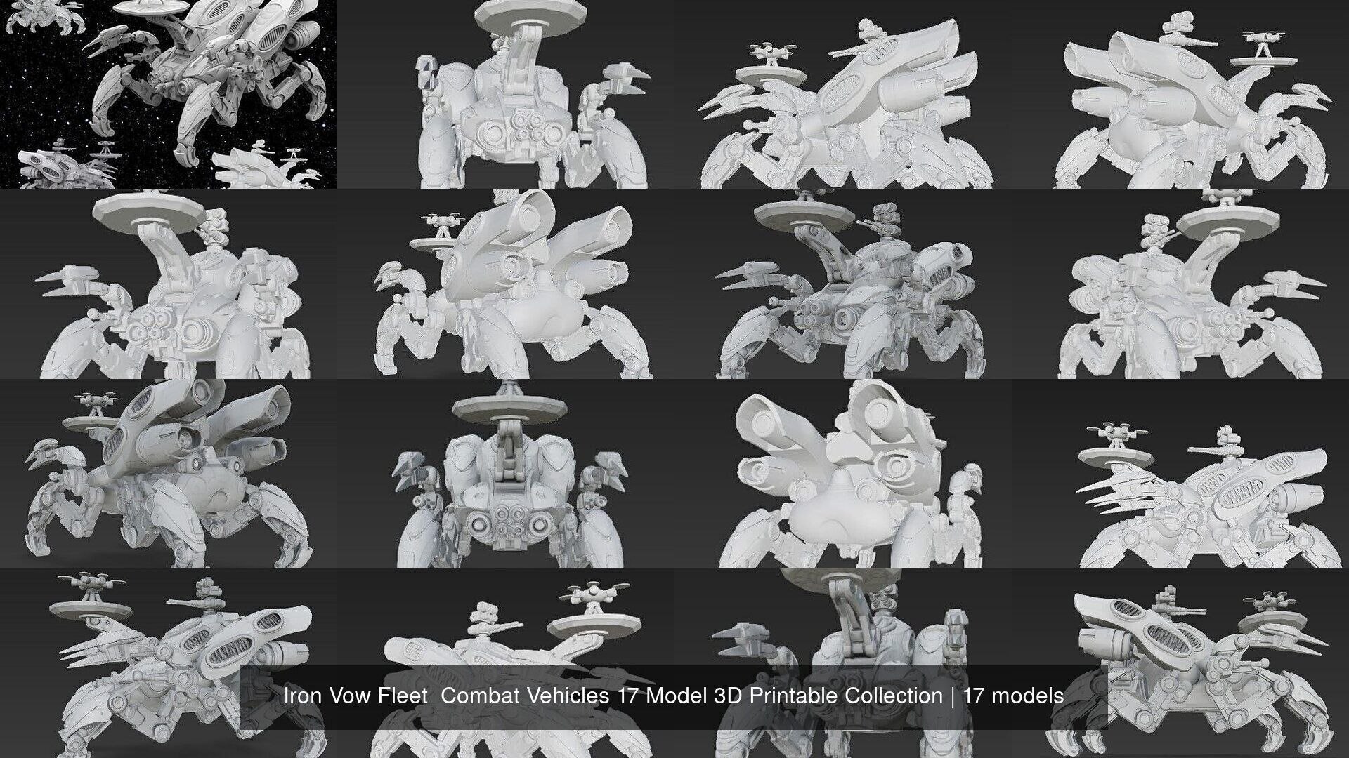 Iron Vow Fleet  Combat Vehicles 17 Model 3D Printable Collection _4