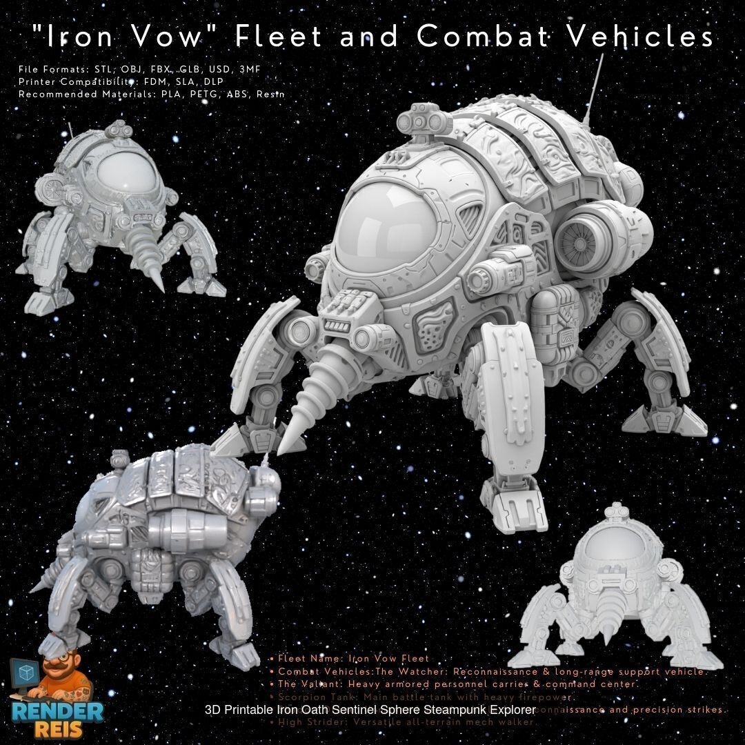 Iron Vow Fleet  Combat Vehicles 17 Model 3D Printable Collection _19