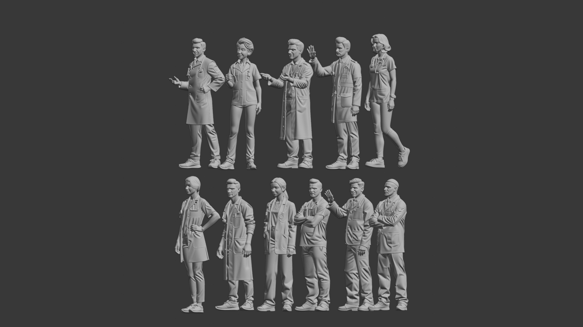 Doctor Diorama Figure Collection  3D print model_2