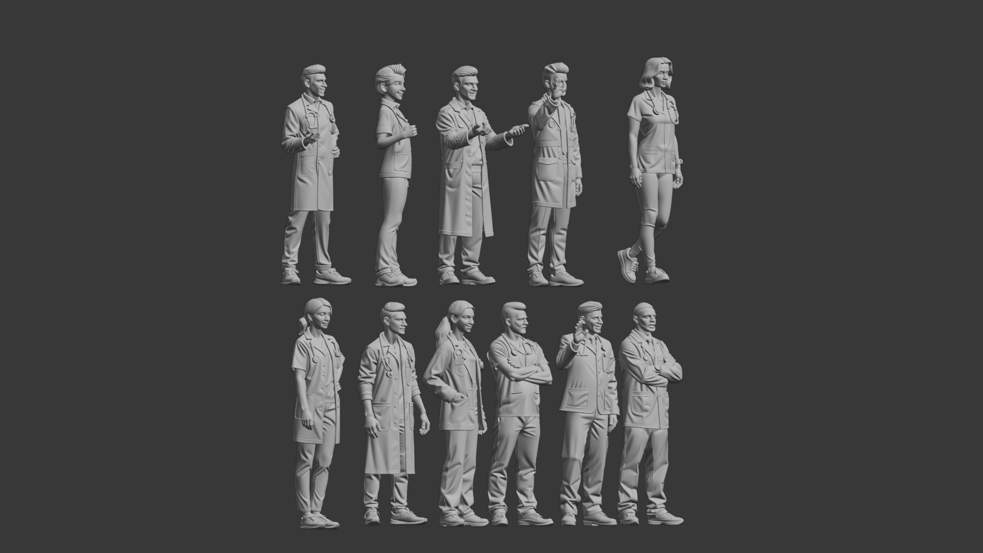 Doctor Diorama Figure Collection  3D print model_1