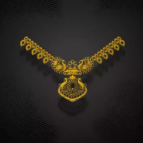  Gold Peacock Necklace