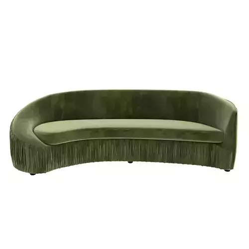 Revere Moss Ruched Sofa