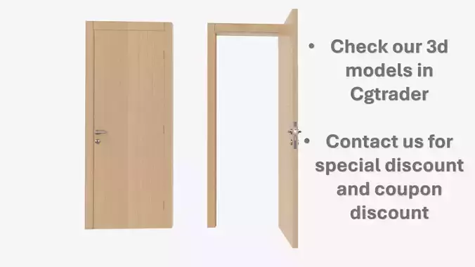 Modern OAK wooden Door