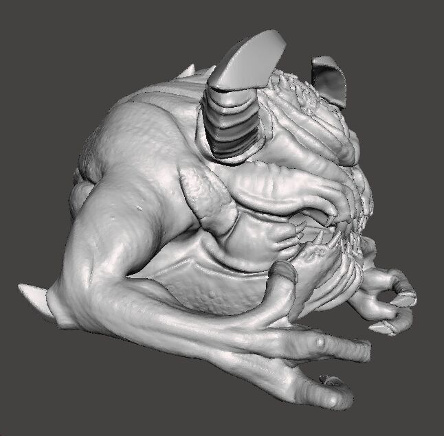 PAIN ELEMENTAL ETERNAL DEMON MODEL FIGURE FANTASY SCIFI GAME RPG 3D print model_3
