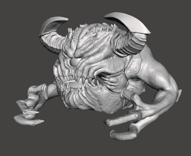 PAIN ELEMENTAL ETERNAL DEMON MODEL FIGURE FANTASY SCIFI GAME RPG 3D print model_2