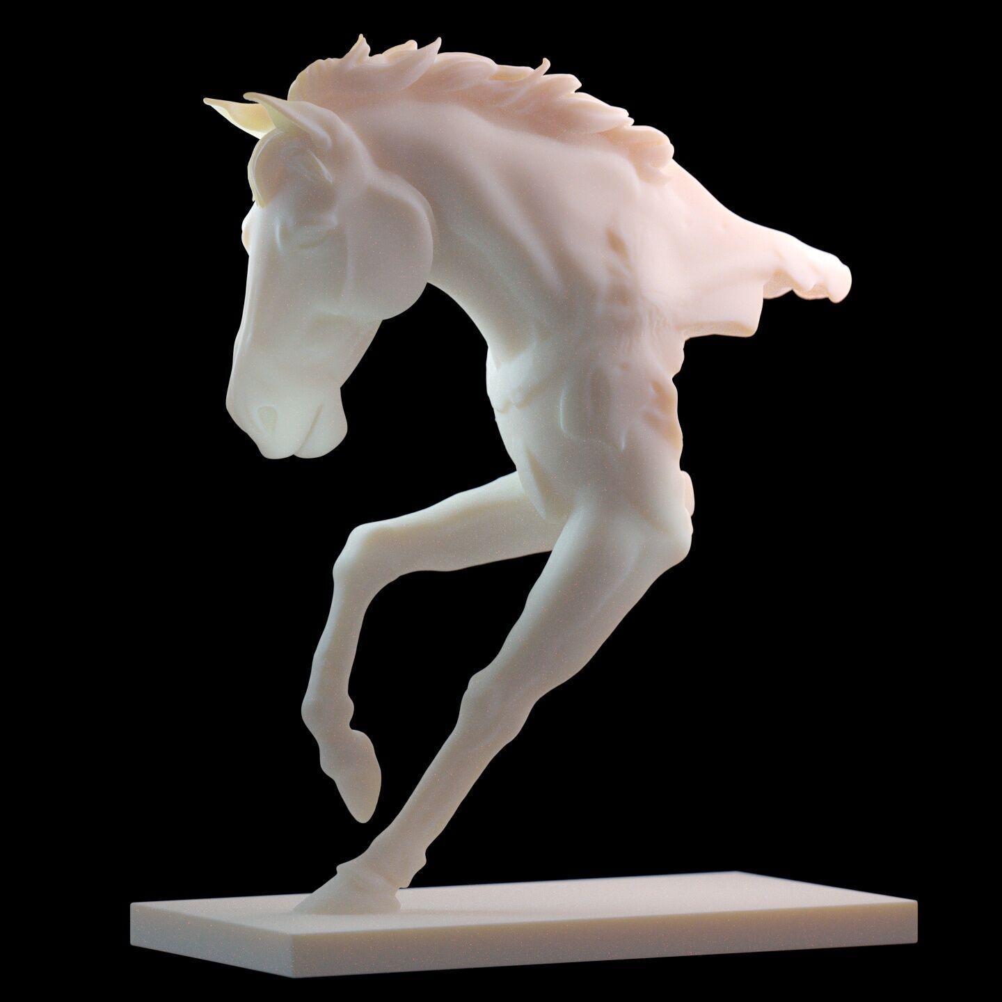 Dynamic Horse Sculpture 3D print model_17