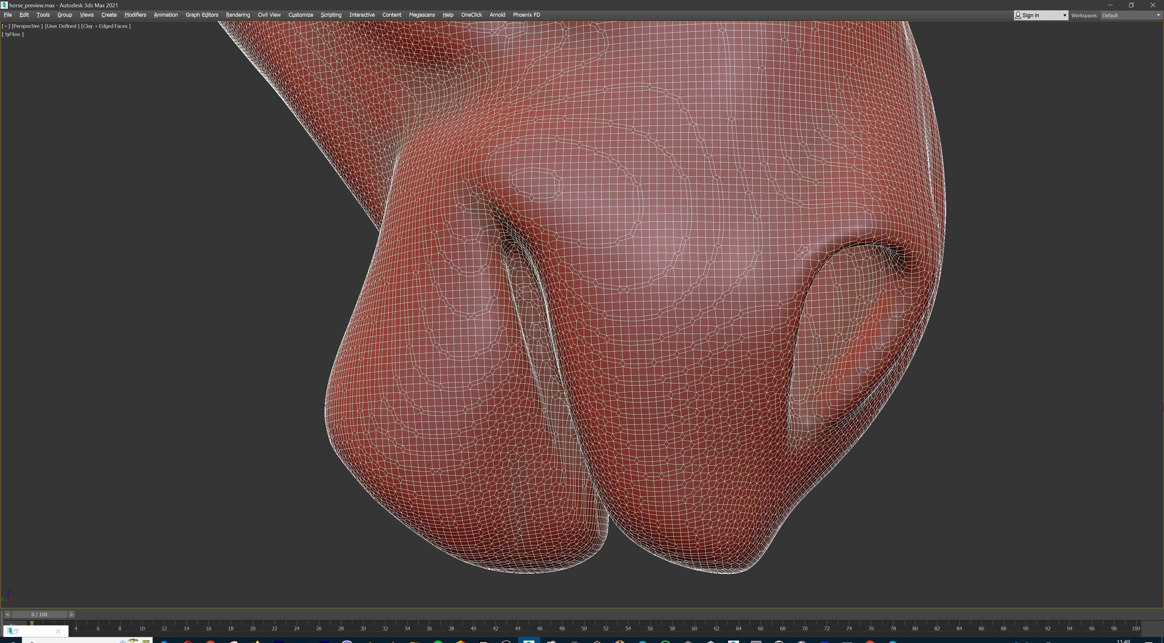 Dynamic Horse Sculpture 3D print model_38