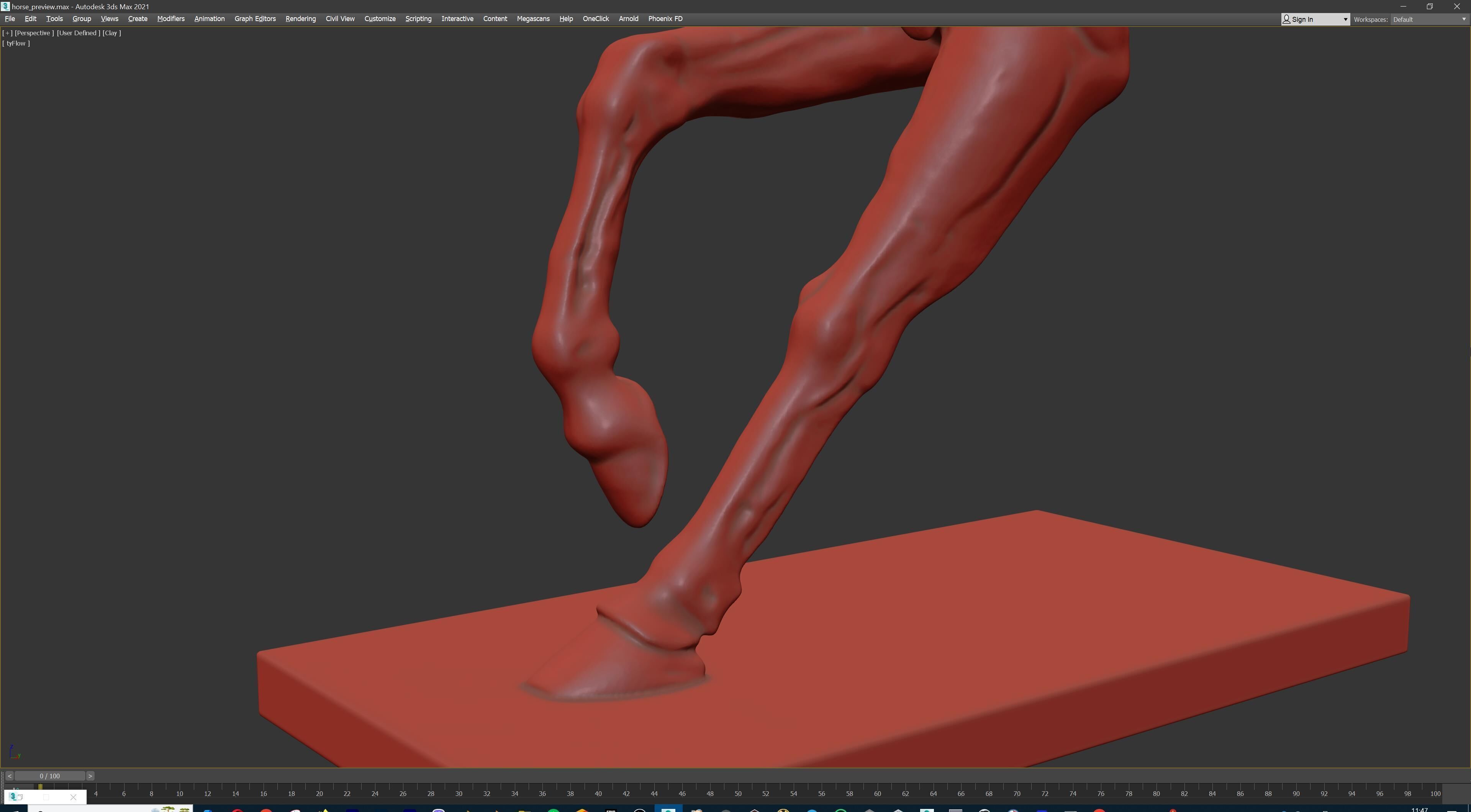 Dynamic Horse Sculpture 3D print model_33