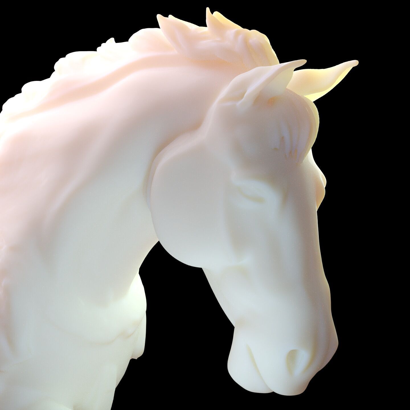 Dynamic Horse Sculpture 3D print model_13