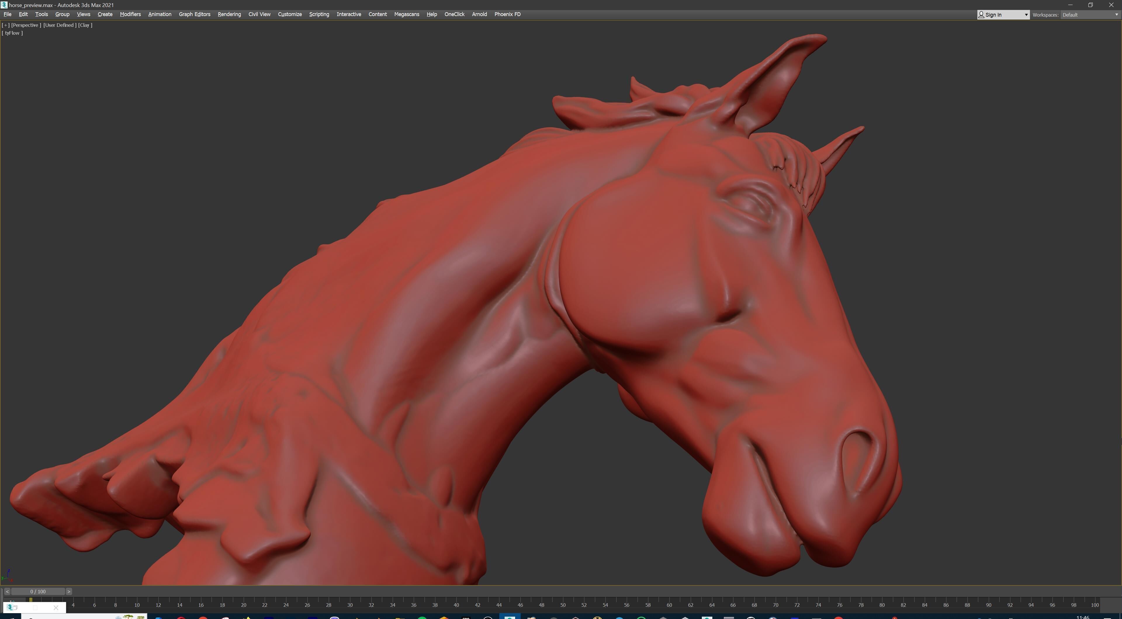 Dynamic Horse Sculpture 3D print model_30