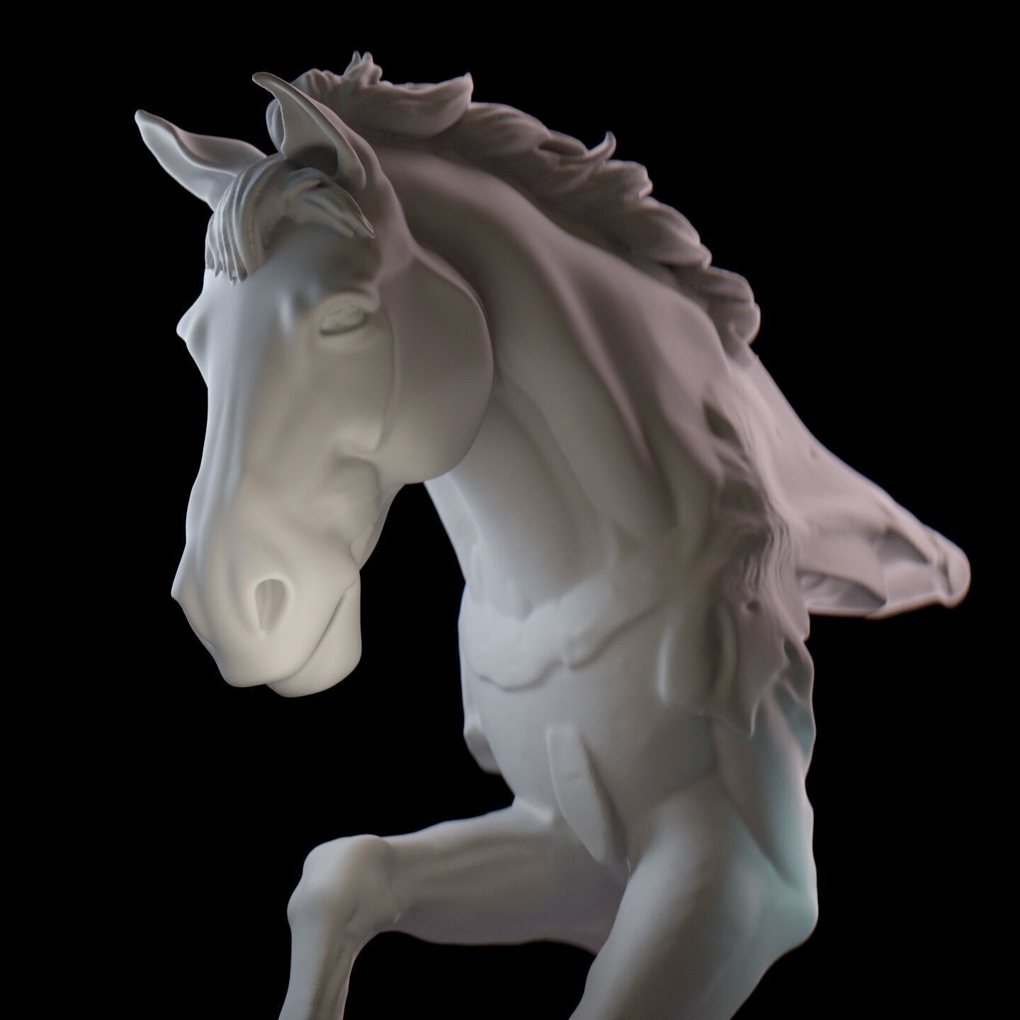 Dynamic Horse Sculpture 3D print model_5