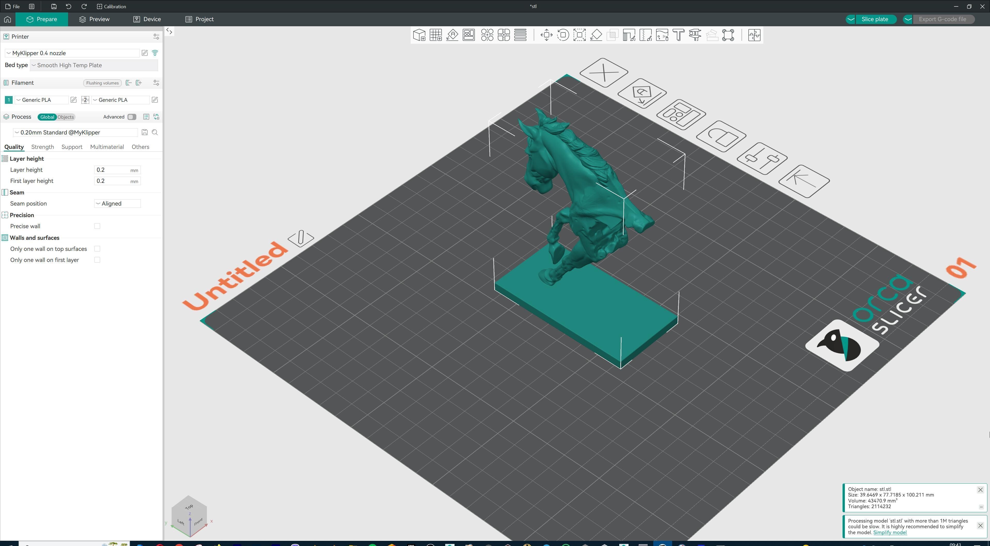 Dynamic Horse Sculpture 3D print model_23
