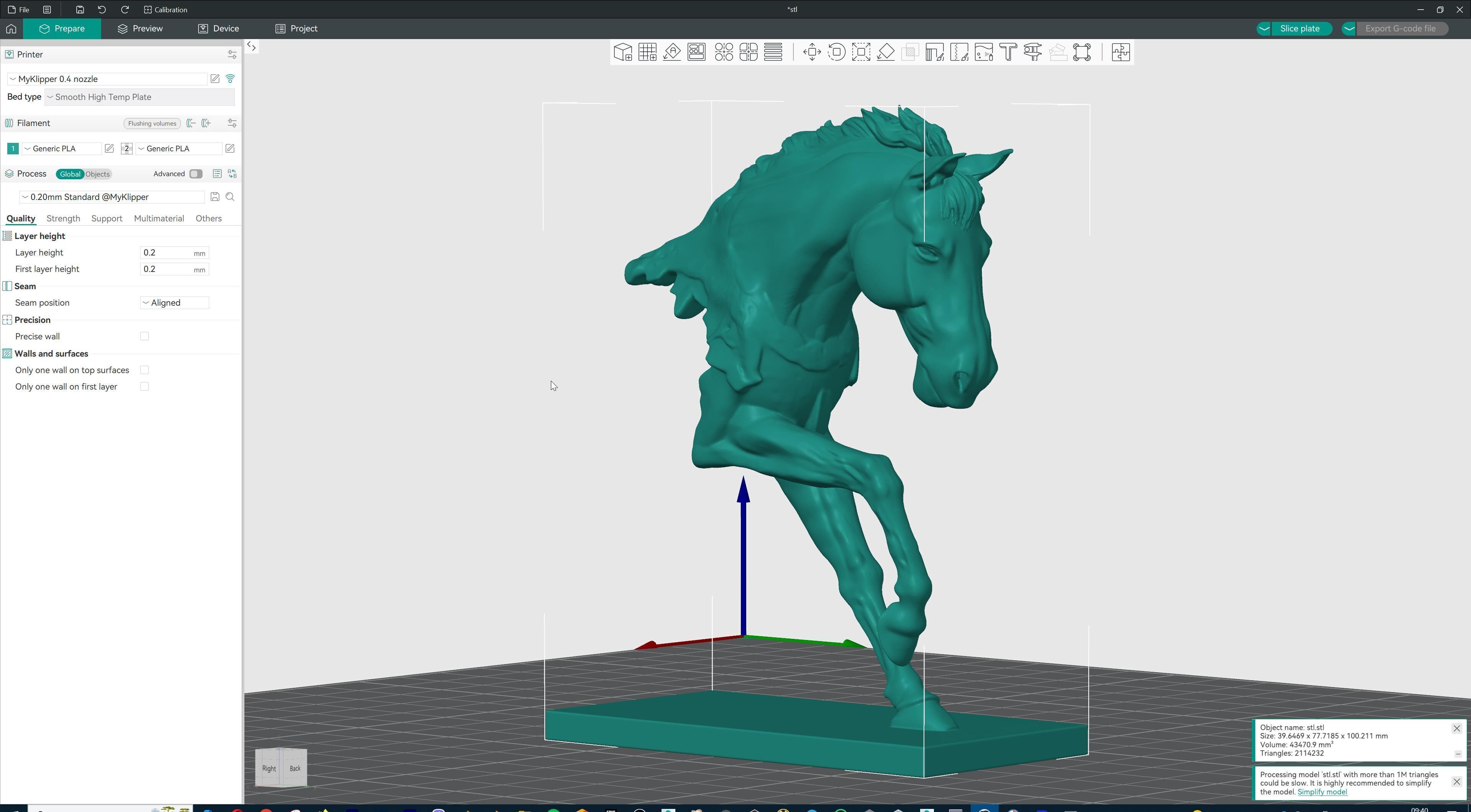 Dynamic Horse Sculpture 3D print model_24