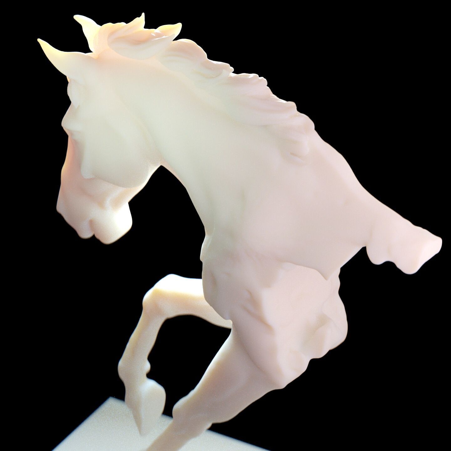 Dynamic Horse Sculpture 3D print model_15