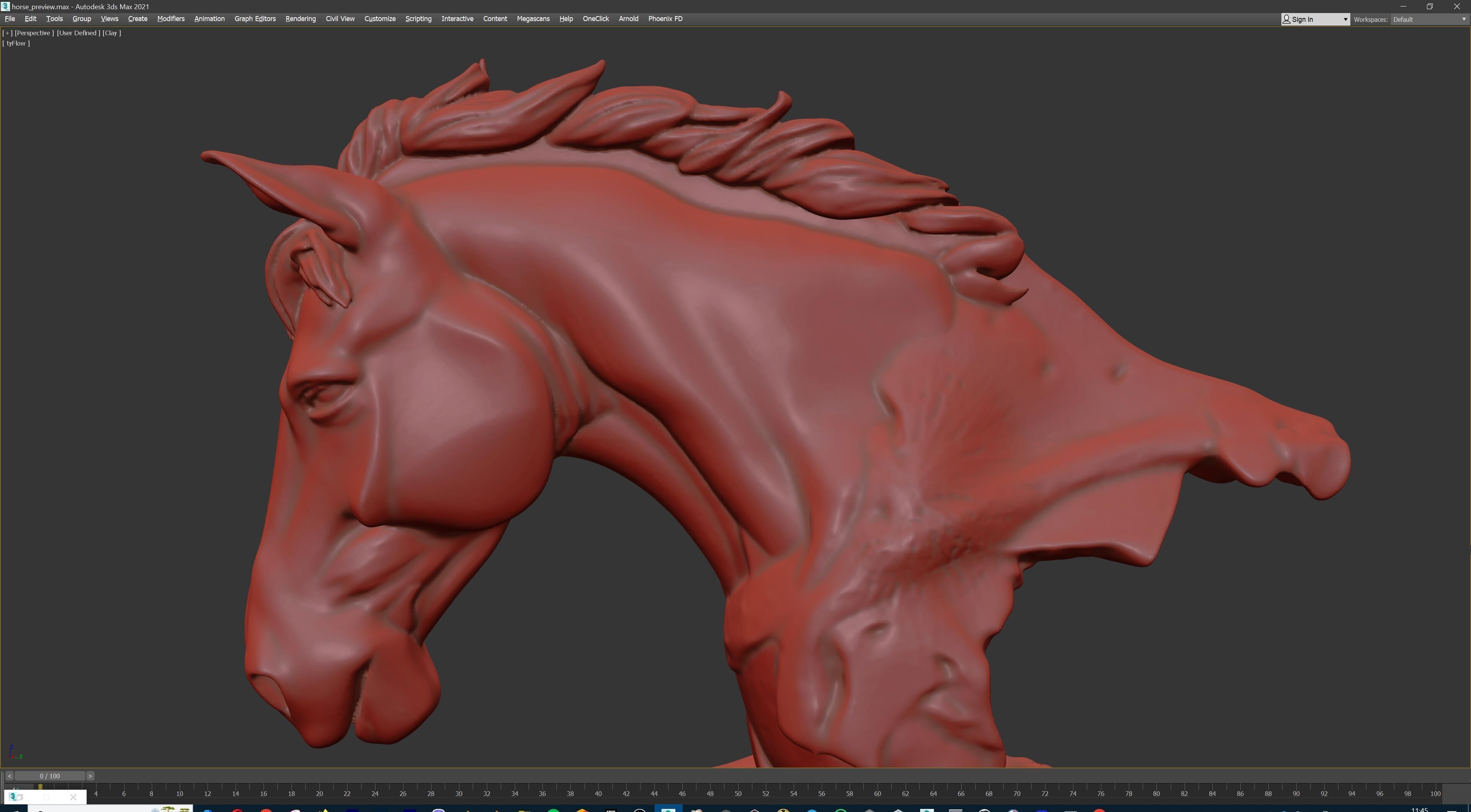 Dynamic Horse Sculpture 3D print model_34