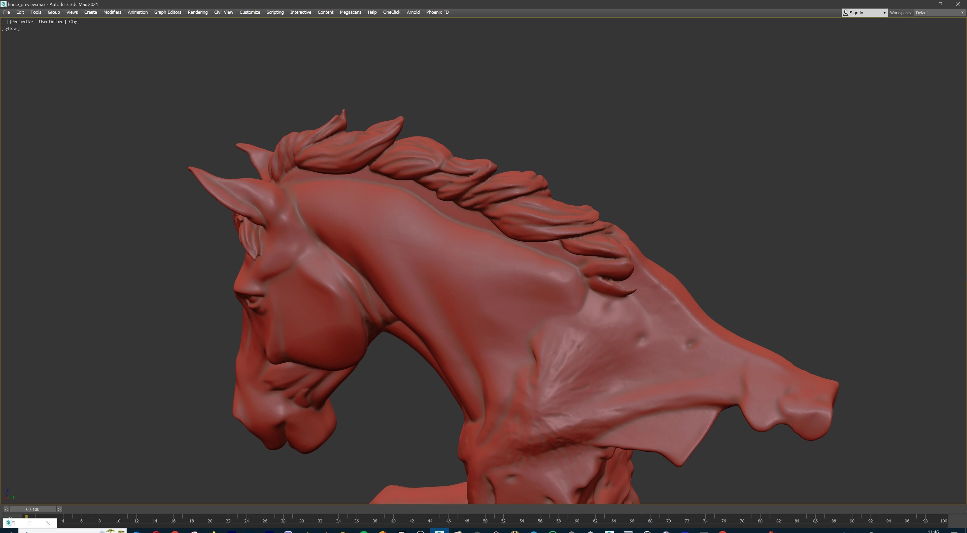 Dynamic Horse Sculpture 3D print model_31