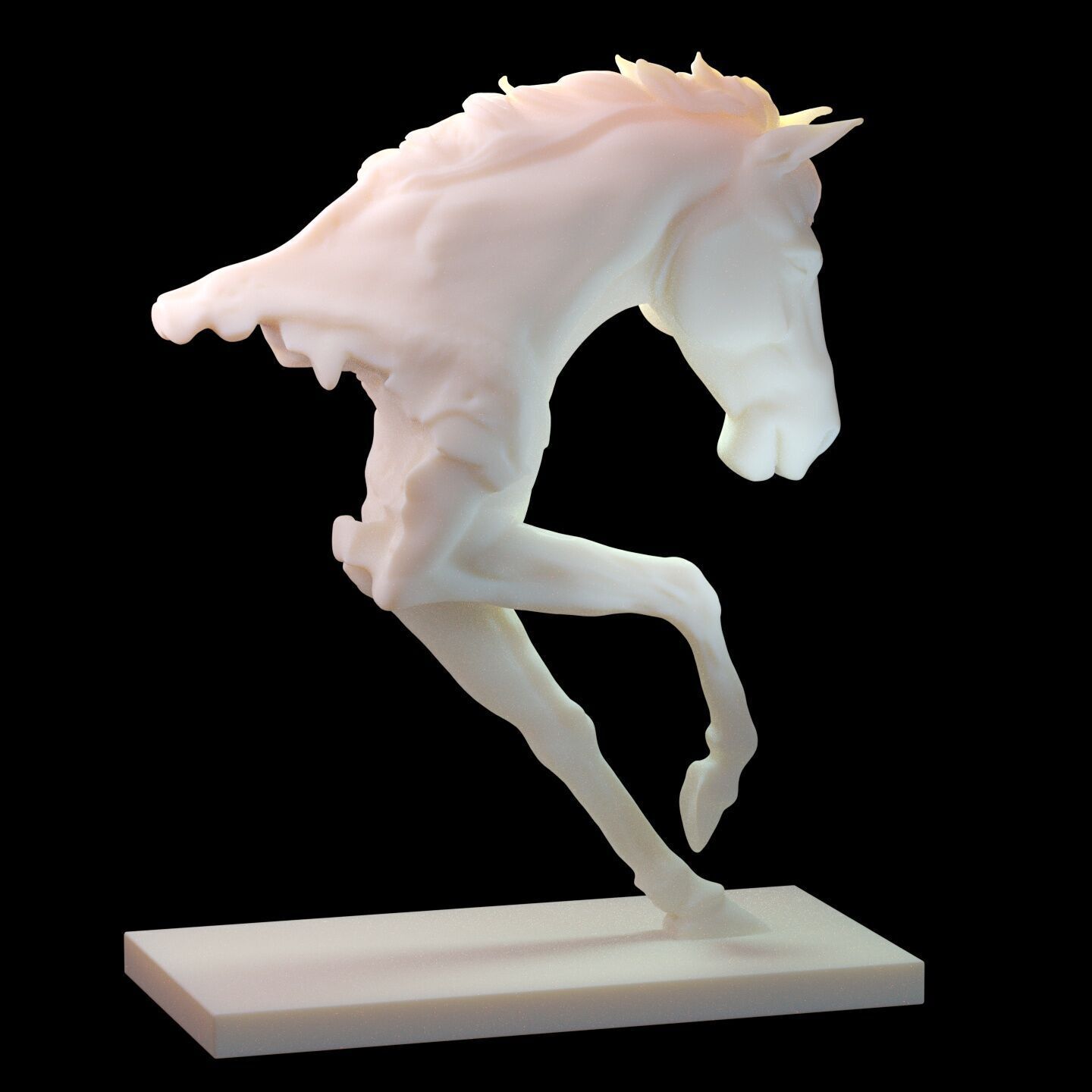 Dynamic Horse Sculpture 3D print model_8