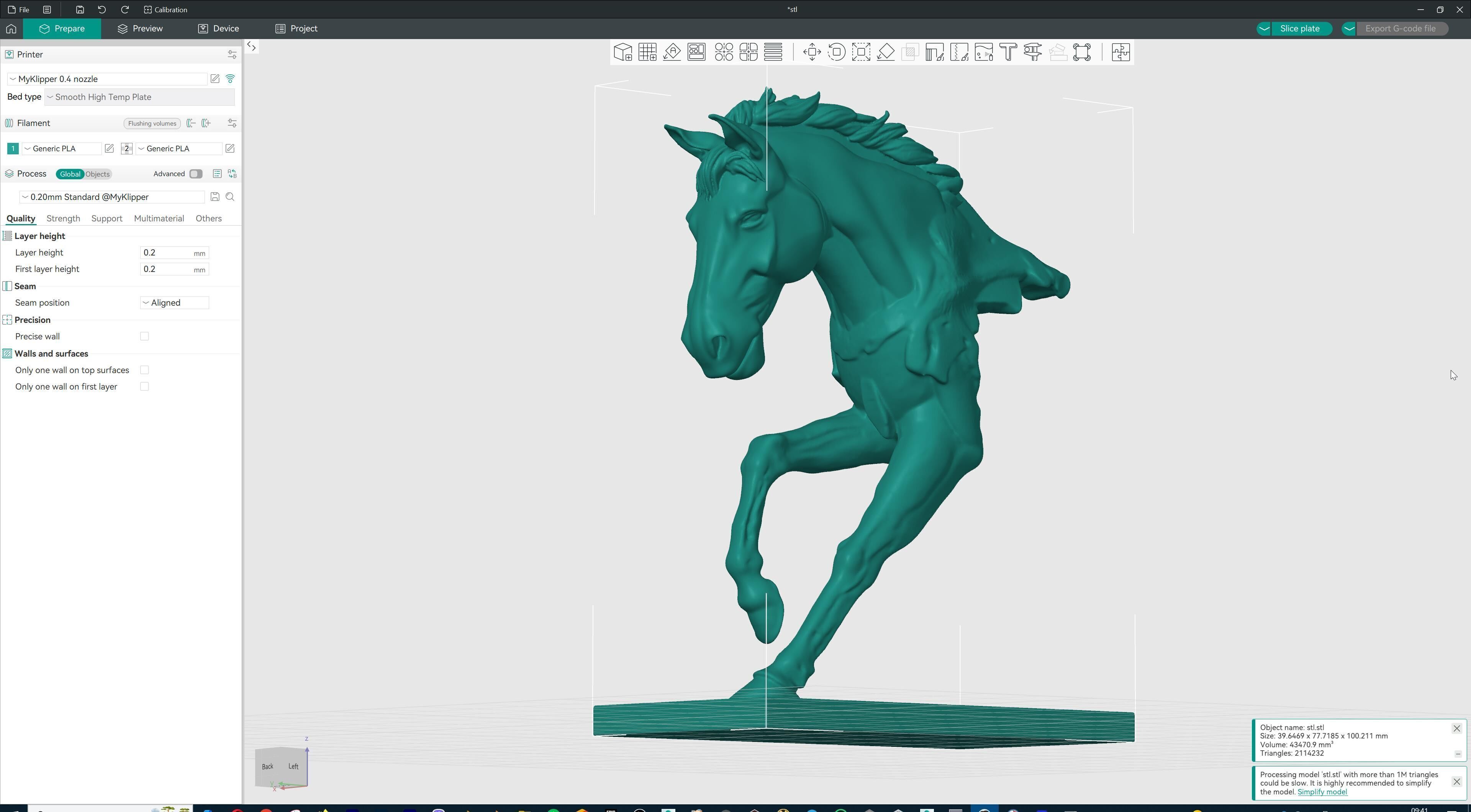 Dynamic Horse Sculpture 3D print model_20
