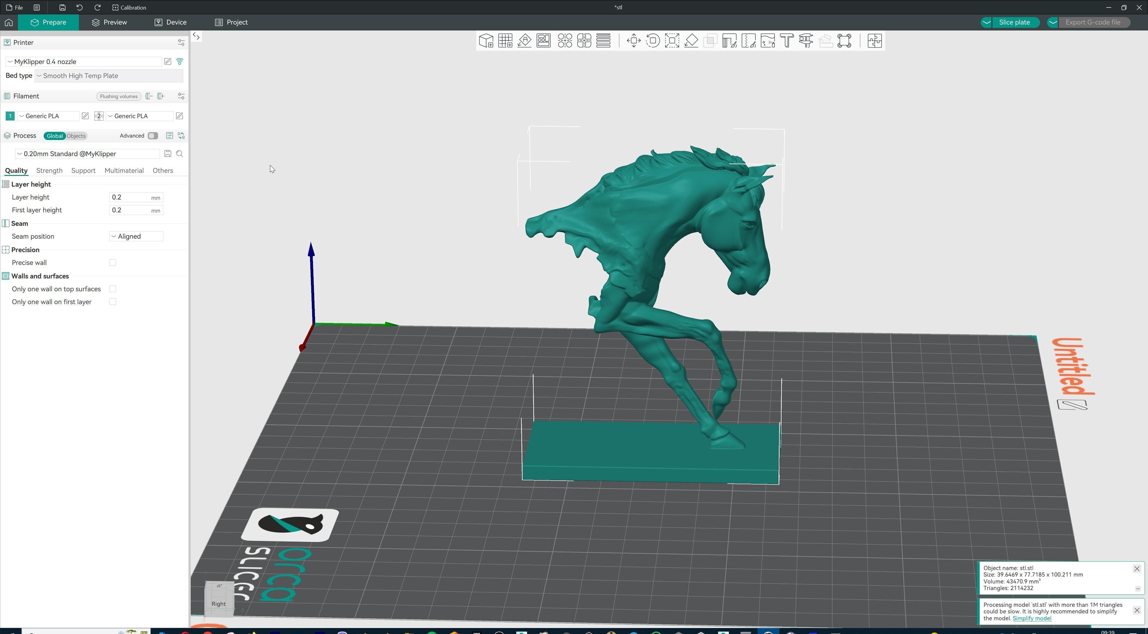 Dynamic Horse Sculpture 3D print model_28