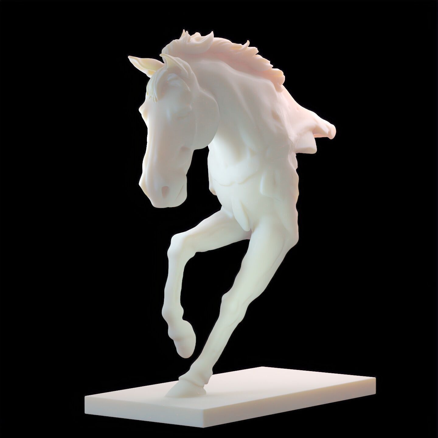 Dynamic Horse Sculpture 3D print model_12