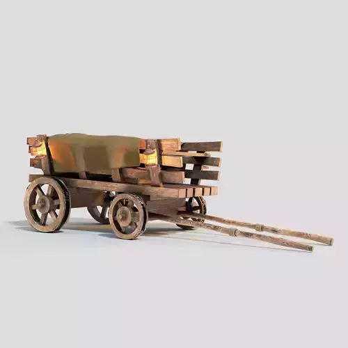 Medieval Wooden Wagon