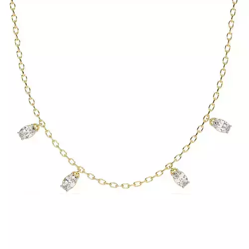 Diamond Pendant with Chain Diamond Necklace