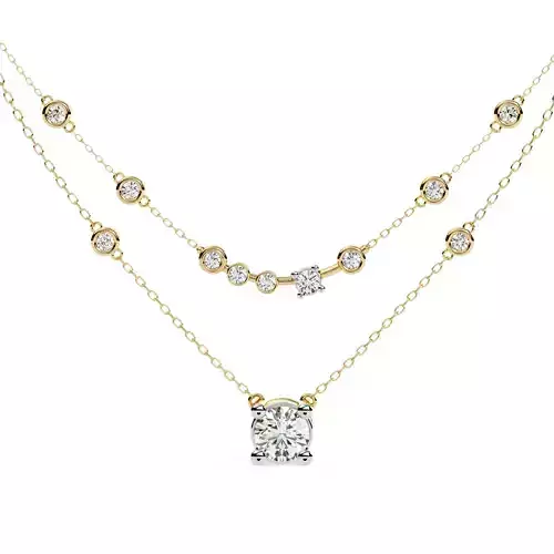 Women Luxury Diamond Necklace with chain
