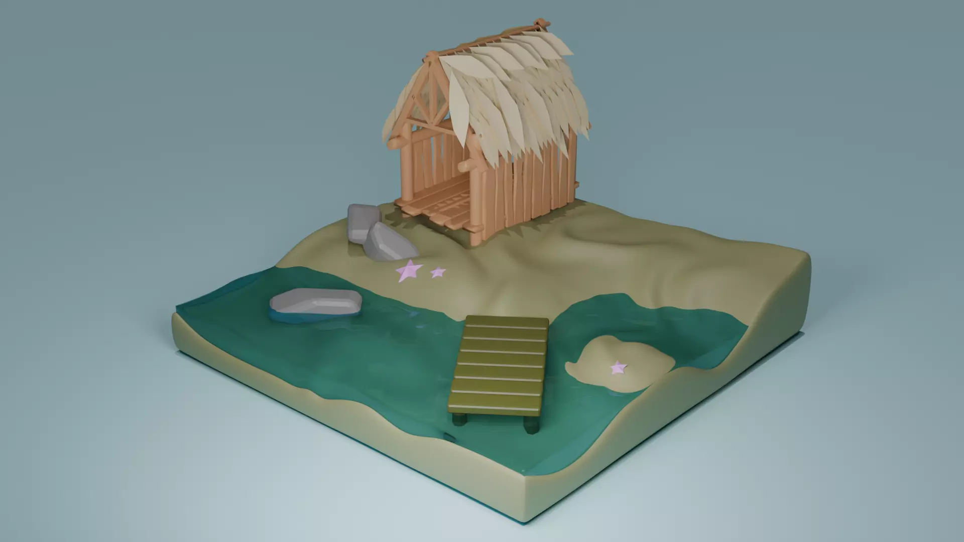 Ocean House Free 3D model