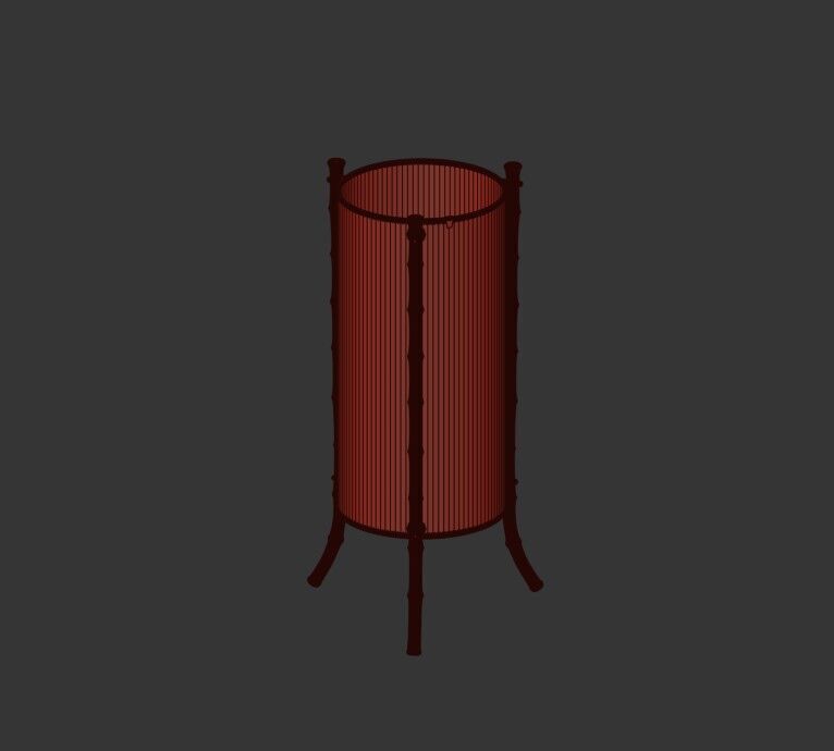 Jacques Adnet Attributed Table Lamp 3D model_11