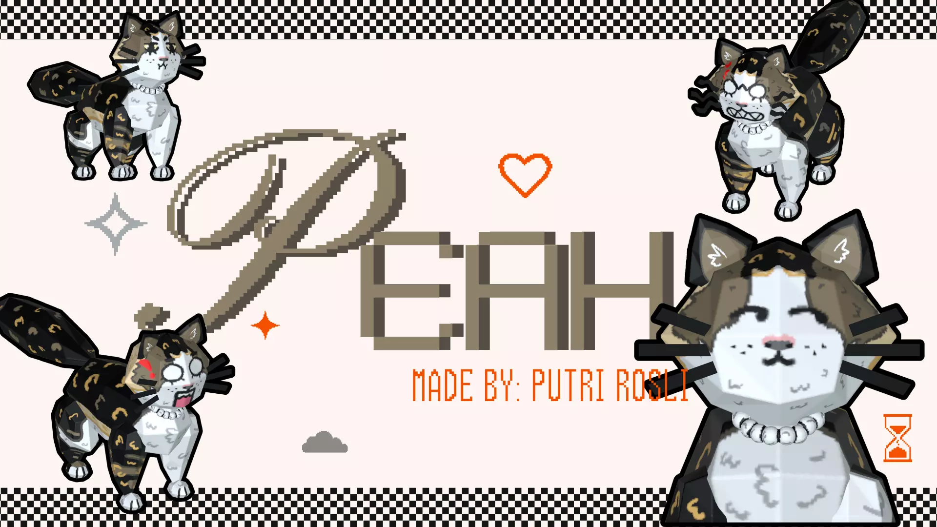 PEAH THE CAT LOW POLY Free low-poly 3D model