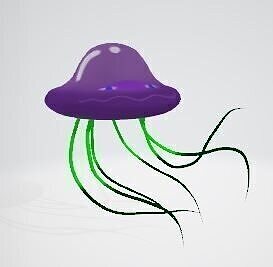Photorealistic Low-Poly Jellyfish 3D Model Low-poly 3D model