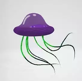 Photorealistic Low-Poly Jellyfish 3D Model