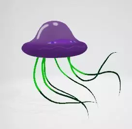 Photorealistic Low-Poly Jellyfish 3D Model Low-poly 3D model_0