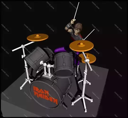 Nicko McBrain Iron Maiden 3d printing