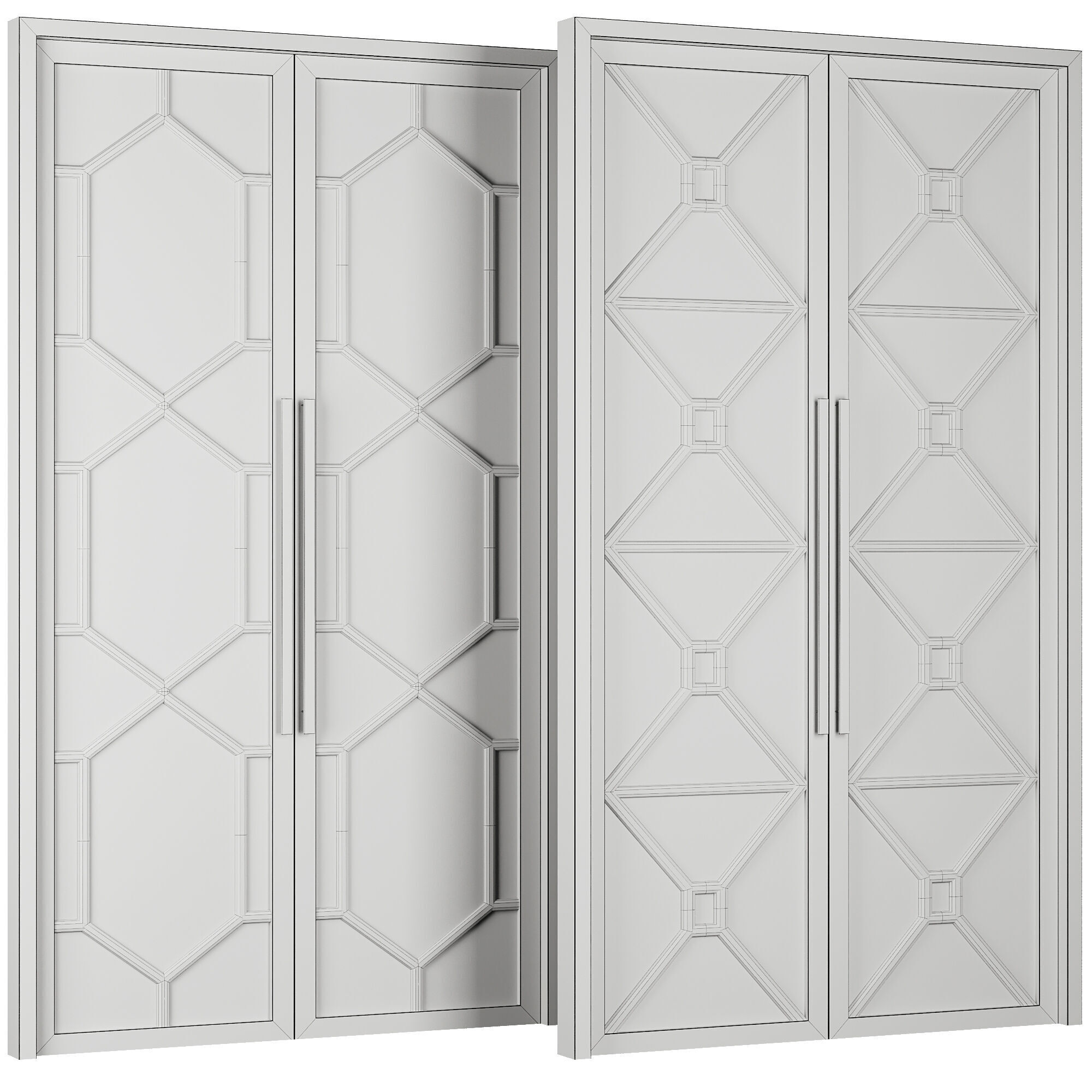 Entrance door set226 3D model_4