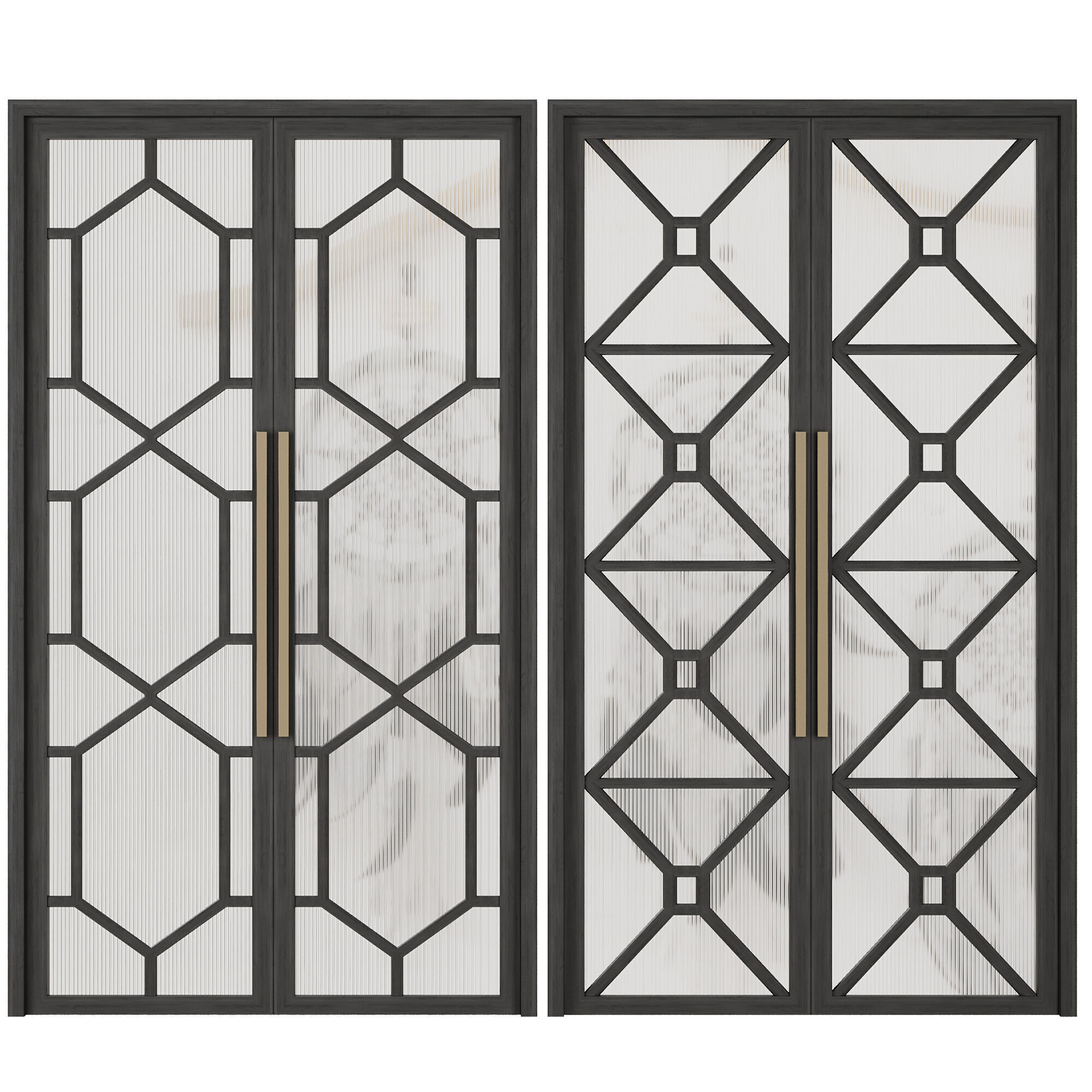 Entrance door set226 3D model_3