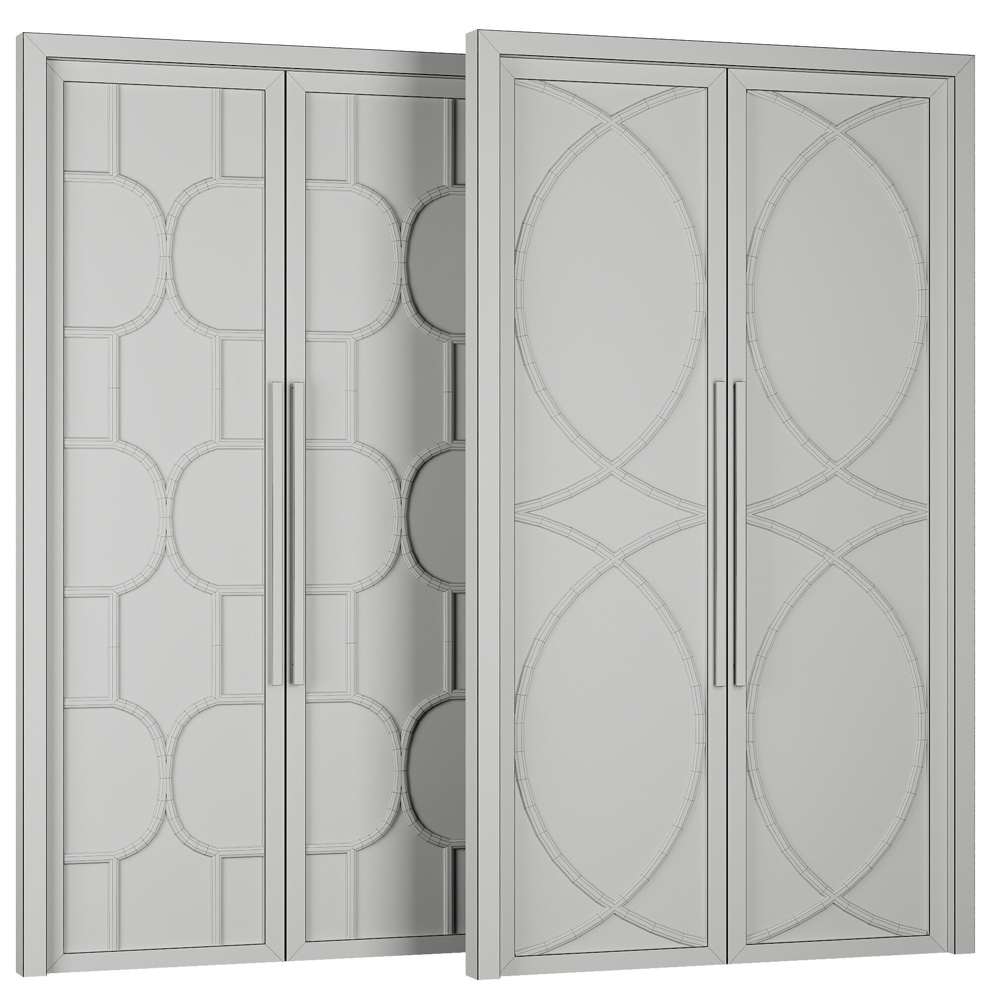 Entrance door set227 3D model_4