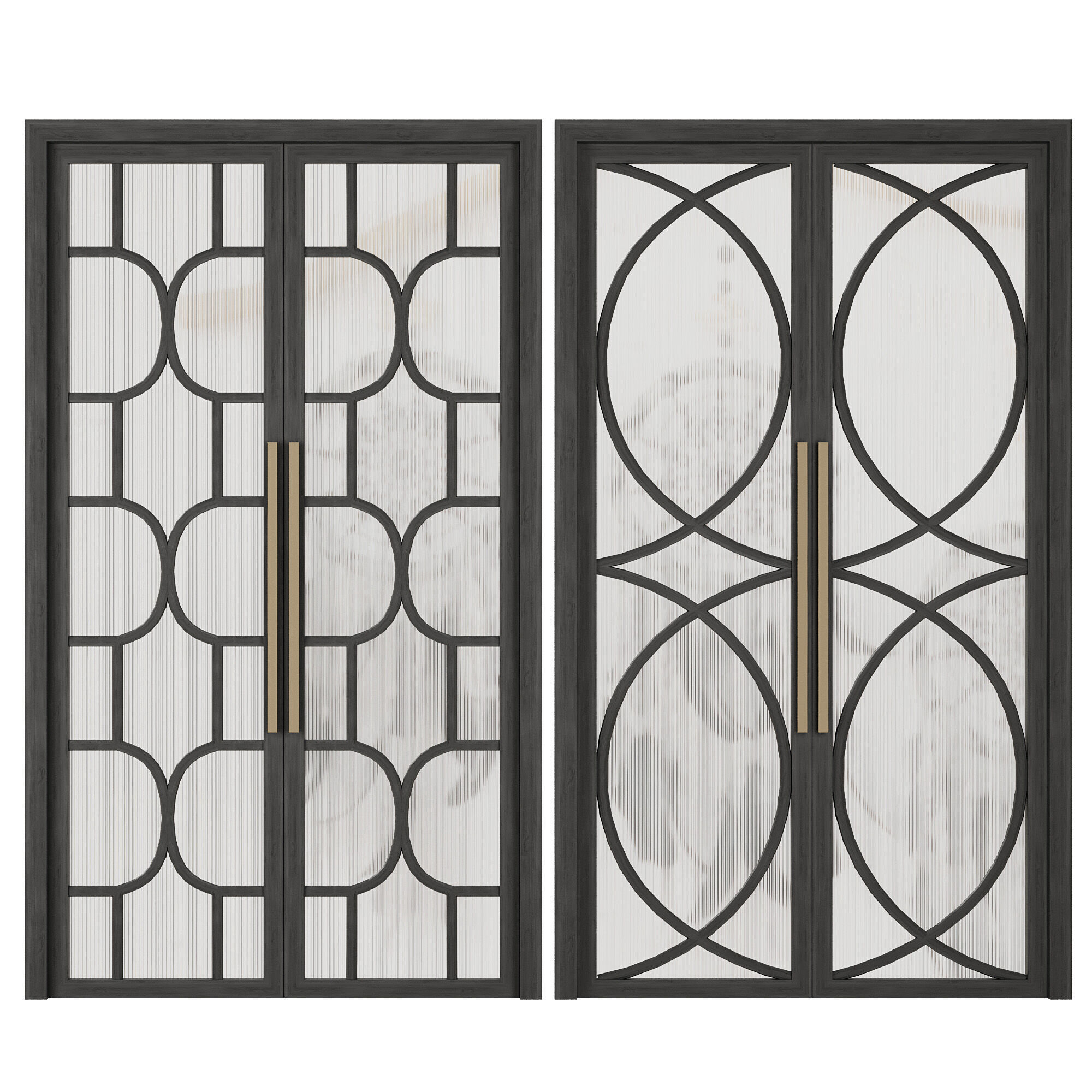 Entrance door set227 3D model_3