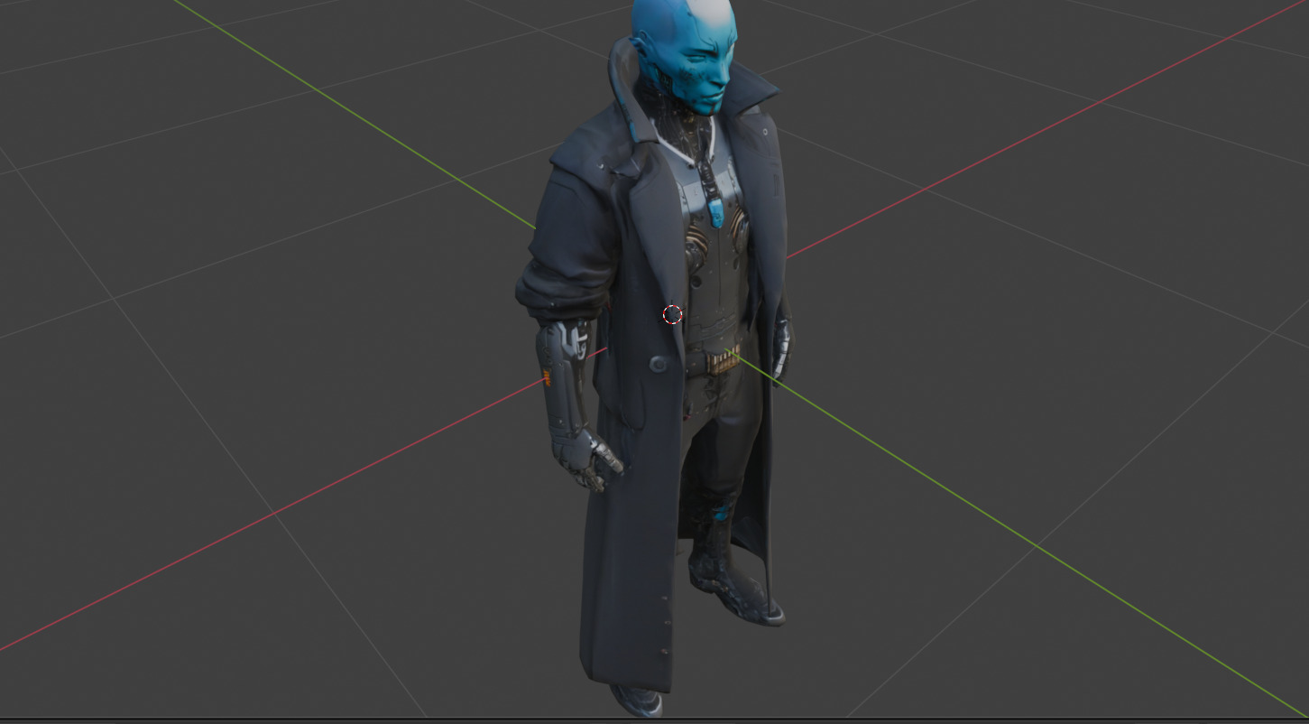 Cyber Elite Shadow blade 3D model_7